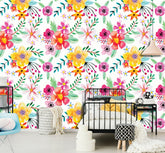 Abstract Watercolor Flowers  Wallpaper